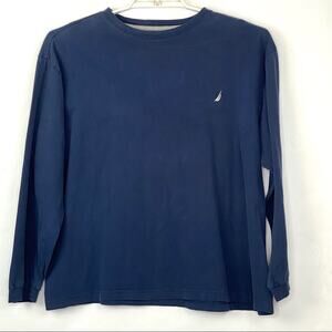Nautica Long Sleeve Blue Shirt Size Large